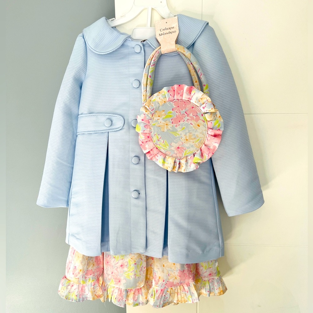 Light coat, dress, purse- perfect spring set-